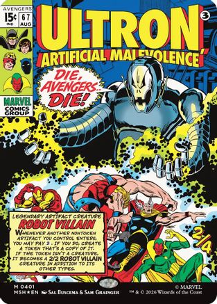 Ultron, Artificial Malevolence (0401) (MSH-401) [Marvel Super Heroes] Foil MTG Single Wizards of the Coast