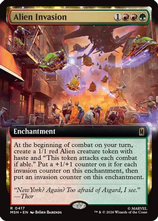Alien Invasion (MSH-417) [Marvel Super Heroes] Foil MTG Single Wizards of the Coast