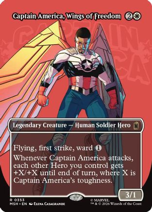 Captain America, Wings of Freedom (MSH-353) [Marvel Super Heroes] MTG Single Wizards of the Coast