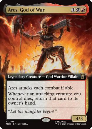 Ares, God of War (MSH-418) [Marvel Super Heroes] Foil MTG Single Wizards of the Coast