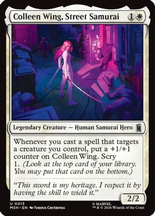 Colleen Wing, Street Samurai (MSH-013) [Marvel Super Heroes] MTG Single Wizards of the Coast