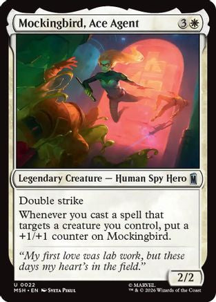 Mockingbird, Ace Agent (MSH-022) [Marvel Super Heroes] MTG Single Wizards of the Coast