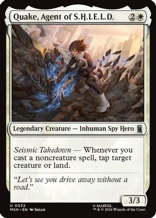 Quake, Agent of S.H.I.E.L.D. (MSH-032) [Marvel Super Heroes] MTG Single Wizards of the Coast