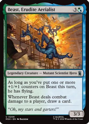 Beast, Erudite Aerialist (MSH-206) [Marvel Super Heroes] MTG Single Wizards of the Coast