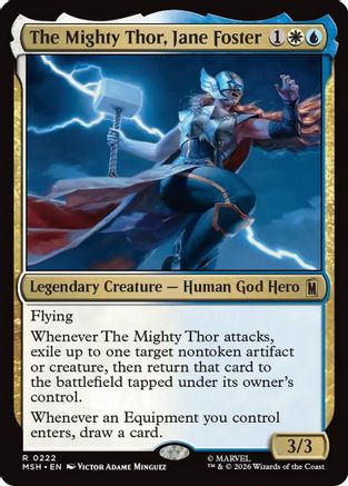 The Mighty Thor, Jane Foster (MSH-222) [Marvel Super Heroes] Foil MTG Single Wizards of the Coast