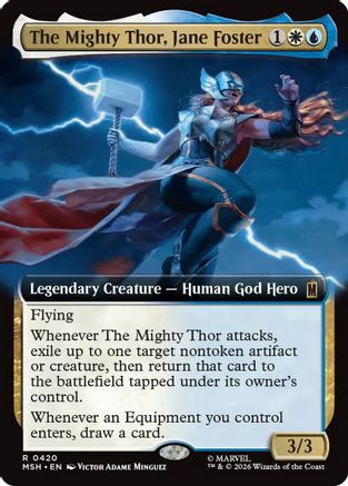 The Mighty Thor, Jane Foster (MSH-420) [Marvel Super Heroes] Foil MTG Single Wizards of the Coast