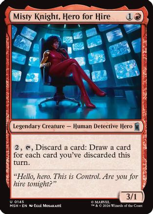 Misty Knight, Hero for Hire (MSH-145) [Marvel Super Heroes] MTG Single Wizards of the Coast