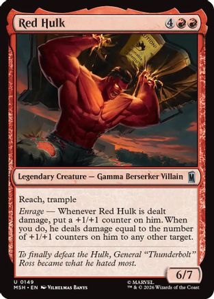 Red Hulk (MSH-149) [Marvel Super Heroes] Foil MTG Single Wizards of the Coast
