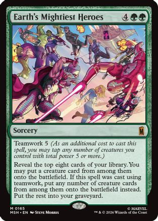 Earth's Mightiest Heroes (MSH-165) [Marvel Super Heroes] Foil MTG Single Wizards of the Coast