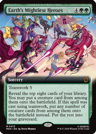 Earth's Mightiest Heroes (MSH-413) [Marvel Super Heroes] Foil MTG Single Wizards of the Coast
