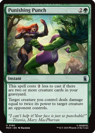 Punishing Punch (MSH-180) [Marvel Super Heroes] MTG Single Wizards of the Coast