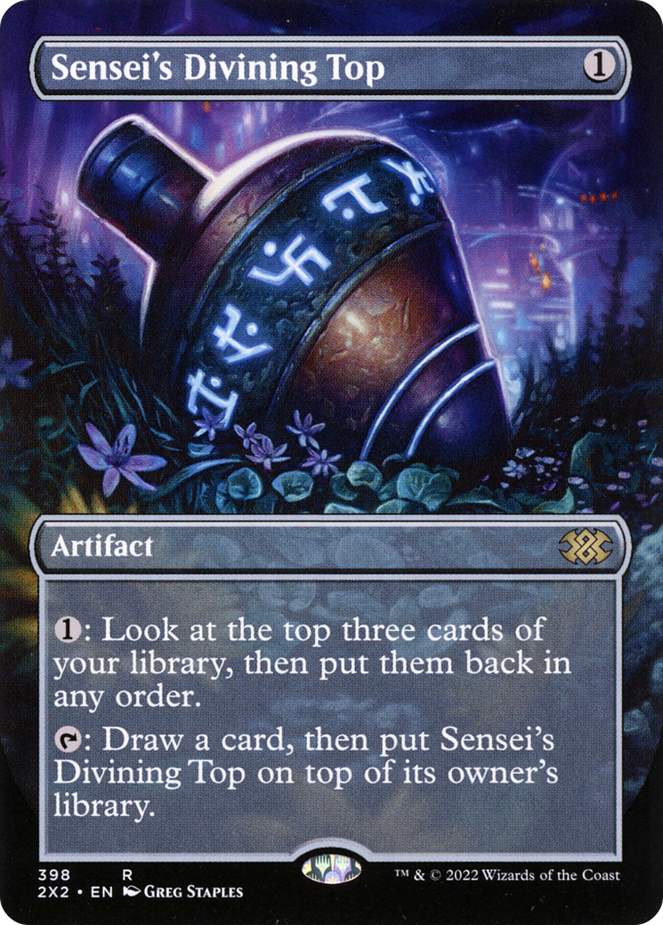 Sensei's Divining Top (2X2-398) [Double Masters 2022] (Borderless) MTG Single Wizards of the Coast