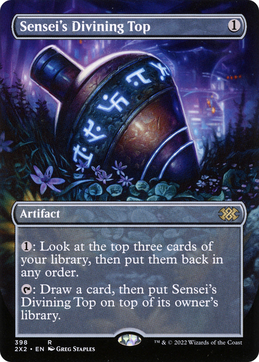 Sensei's Divining Top (2X2-398) [Double Masters 2022] (Borderless) MTG Single Wizards of the Coast