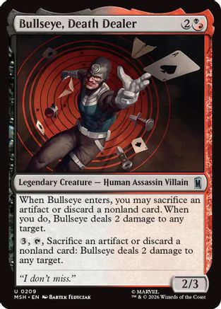 Bullseye, Death Dealer (MSH-209) [Marvel Super Heroes] Foil MTG Single Wizards of the Coast