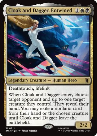 Cloak and Dagger, Entwined (MSH-211) [Marvel Super Heroes] Foil MTG Single Wizards of the Coast