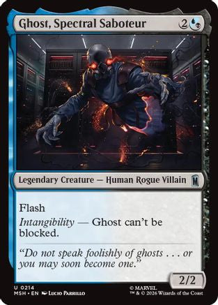 Ghost, Spectral Saboteur (MSH-214) [Marvel Super Heroes] Foil MTG Single Wizards of the Coast
