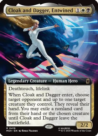 Cloak and Dagger, Entwined (MSH-419) [Marvel Super Heroes] Foil MTG Single Wizards of the Coast
