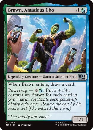 Brawn, Amadeus Cho (MSH-567) [Marvel Super Heroes] MTG Single Wizards of the Coast