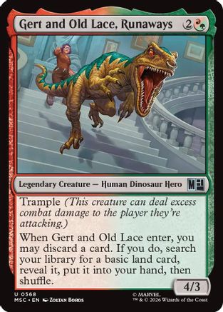 Gert and Old Lace, Runaways (MSH-568) [Marvel Super Heroes] Foil MTG Single Wizards of the Coast
