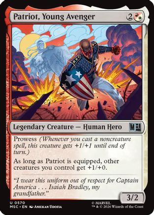 Patriot, Young Avenger (MSH-570) [Marvel Super Heroes] Foil MTG Single Wizards of the Coast