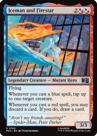 Iceman and Firestar (MSH-742) [Marvel Super Heroes] Foil MTG Single Wizards of the Coast