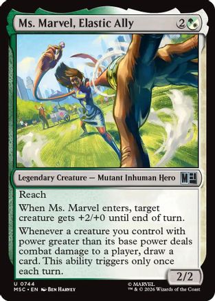 Ms. Marvel, Elastic Ally (MSH-744) [Marvel Super Heroes] MTG Single Wizards of the Coast