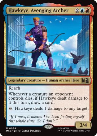 Hawkeye, Avenging Archer (MSC-084) [Commander: Marvel Super Heroes] Foil MTG Single Wizards of the Coast