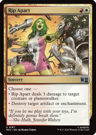Rip Apart (MSC-187) [Commander: Marvel Super Heroes] MTG Single Wizards of the Coast