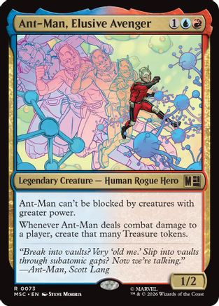 Ant-Man, Elusive Avenger (Surge Foil) (MSC-073) [Commander: Marvel Super Heroes] Foil MTG Single Wizards of the Coast