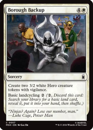Borough Backup (MSH-007) [Marvel Super Heroes] MTG Single Wizards of the Coast