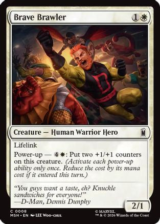 Brave Brawler (MSH-008) [Marvel Super Heroes] Foil MTG Single Wizards of the Coast