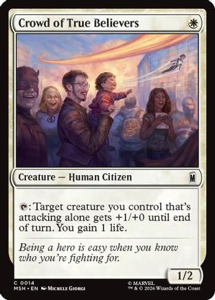 Crowd of True Believers (MSH-014) [Marvel Super Heroes] Foil MTG Single Wizards of the Coast