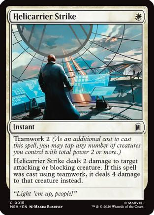 Helicarrier Strike (MSH-015) [Marvel Super Heroes] Foil MTG Single Wizards of the Coast