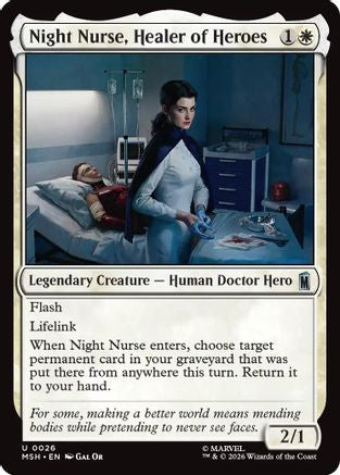 Night Nurse, Healer of Heroes (MSH-026) [Marvel Super Heroes] MTG Single Wizards of the Coast