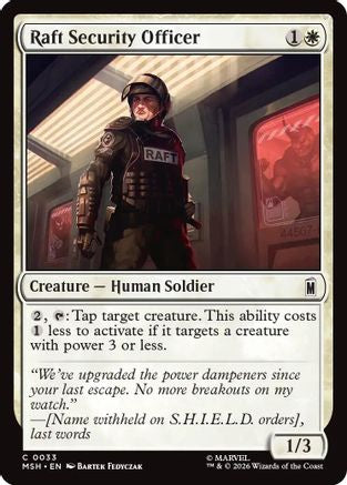 Raft Security Officer (MSH-033) [Marvel Super Heroes] MTG Single Wizards of the Coast