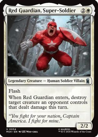 Red Guardian, Super-Soldier (MSH-034) [Marvel Super Heroes] Foil MTG Single Wizards of the Coast