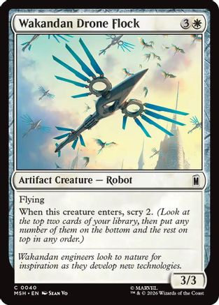 Wakandan Drone Flock (MSH-040) [Marvel Super Heroes] Foil MTG Single Wizards of the Coast
