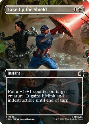 Take Up the Shield (MSH-348) [Marvel Super Heroes] MTG Single Wizards of the Coast