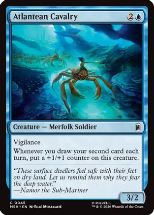 Atlantean Cavalry (MSH-045) [Marvel Super Heroes] Foil MTG Single Wizards of the Coast