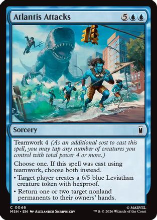 Atlantis Attacks (MSH-046) [Marvel Super Heroes] MTG Single Wizards of the Coast