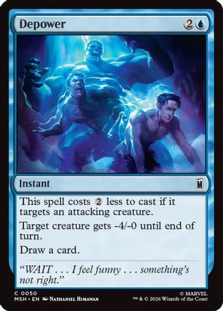Depower (MSH-050) [Marvel Super Heroes] MTG Single Wizards of the Coast
