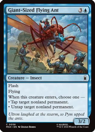 Giant-Sized Flying Ant (MSH-056) [Marvel Super Heroes] Foil MTG Single Wizards of the Coast