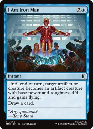 I Am Iron Man (MSH-058) [Marvel Super Heroes] Foil MTG Single Wizards of the Coast