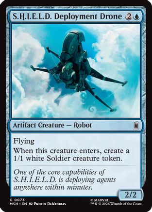 S.H.I.E.L.D. Deployment Drone (MSH-073) [Marvel Super Heroes] Foil MTG Single Wizards of the Coast