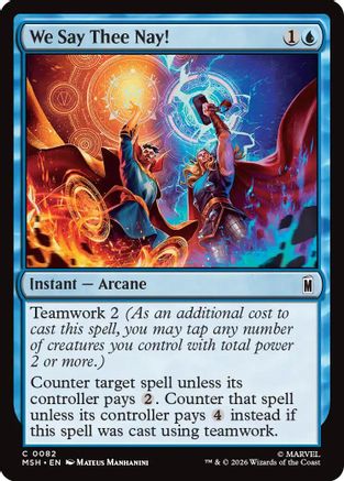 We Say Thee Nay! (MSH-082) [Marvel Super Heroes] Foil MTG Single Wizards of the Coast