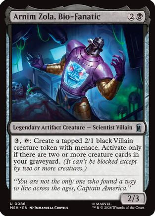Arnim Zola, Bio-Fanatic (MSH-086) [Marvel Super Heroes] MTG Single Wizards of the Coast