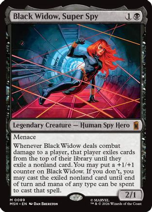 Black Widow, Super Spy (MSH-089) [Marvel Super Heroes] Foil MTG Single Wizards of the Coast