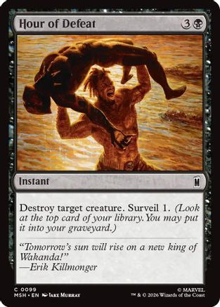 Hour of Defeat (MSH-099) [Marvel Super Heroes] Foil MTG Single Wizards of the Coast