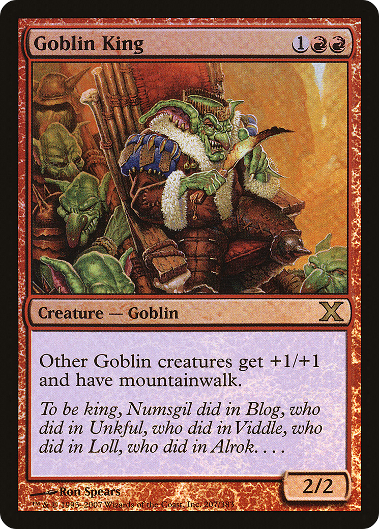 Goblin King (10E-207★) [Tenth Edition] Foil MTG Single Wizards of the Coast