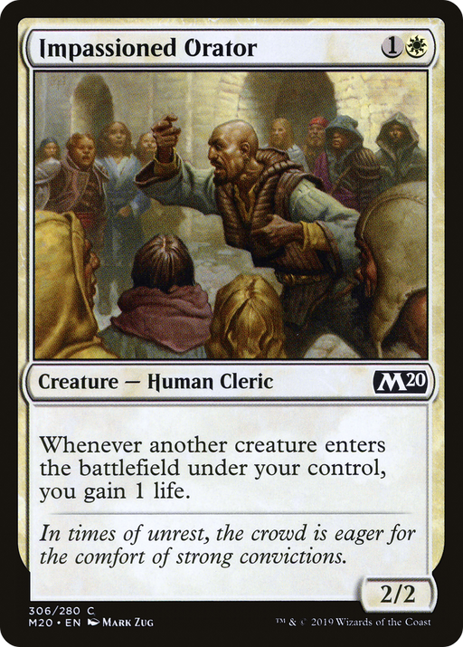Impassioned Orator (M20-306) [Core Set 2020] MTG Single Wizards of the Coast